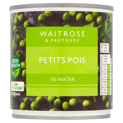 Waitrose Petits Pois in Water