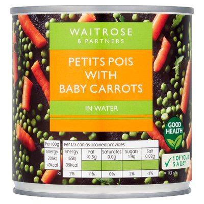 Waitrose Petits Pois & Carrots