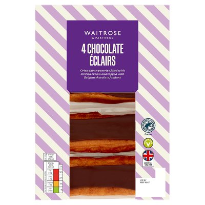 Waitrose 4 Chocolate Eclairs