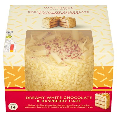 Waitrose White Chocolate & Raspberry Cake