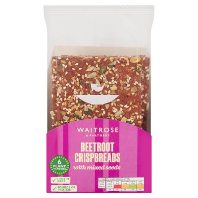 Beetroot crispbreads with mixed seeds