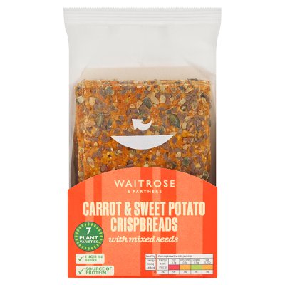 Carrot & sweet potato crispbreads with mixed seeds