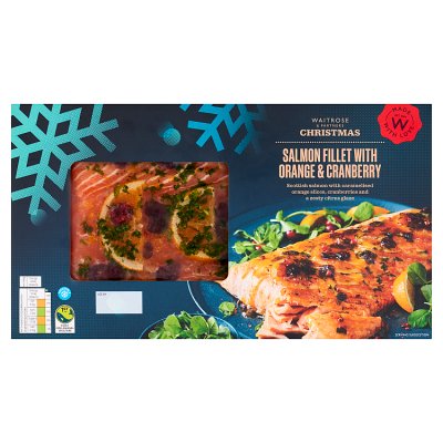 Waitrose Christmas Salmon Fillet with Orange & Cranberry
