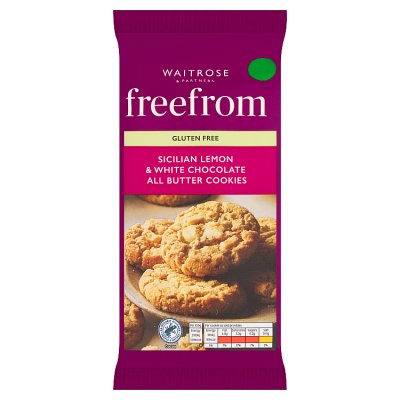 Waitrose Free From 8 Sicilian Lemon & White Chocolate All Butter Cookies