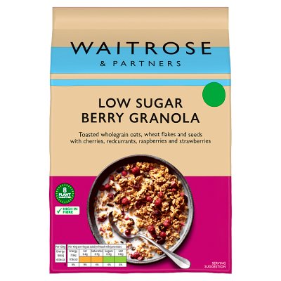 Waitrose Low Sugar Berry Granola Breakfast Cereal