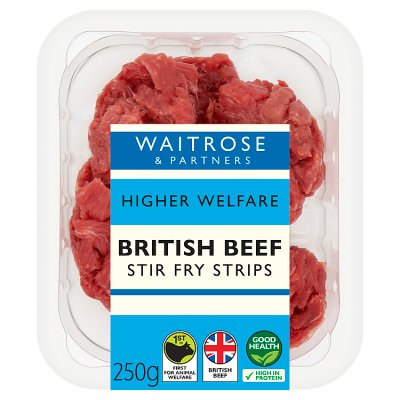 Waitrose Higher Welfare British Beef Stir Fry Strips
