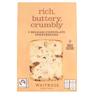 Waitrose 4 Belgian Chocolate Shortbreads