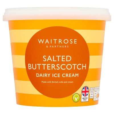 Waitrose Salted Butterscotch Dairy Ice Cream