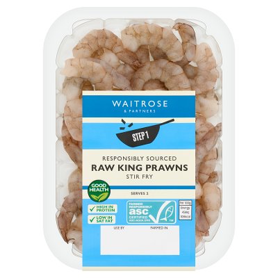 Waitrose ASC Raw King Prawns Stir Fry