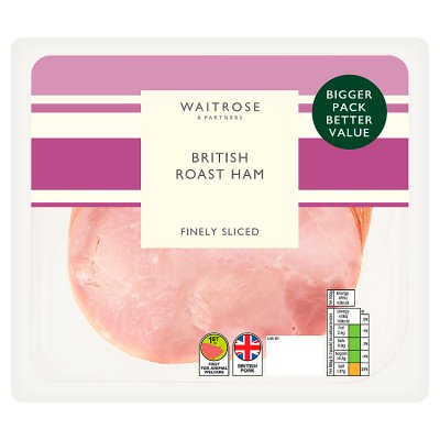 Waitrose British Roast Ham Finely Sliced