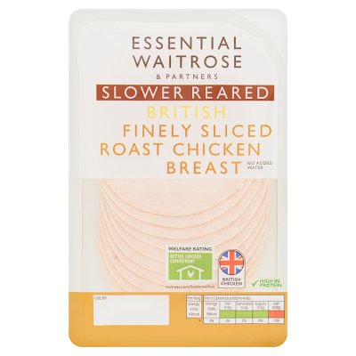 Essential Cooked Finely Sliced Roast Chicken Breast