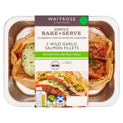 Waitrose 2 Wild Garlic Salmon Fillets