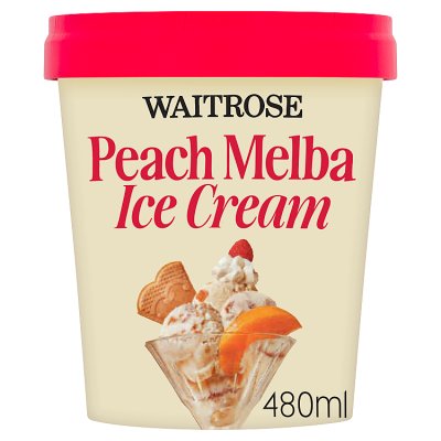 Waitrose Peach Melba Dairy Ice Cream