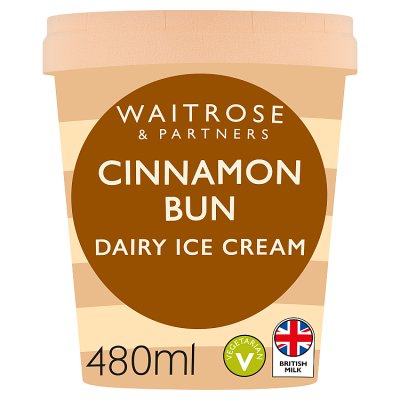 Waitrose Cinnamon Bun Dairy Ice Cream