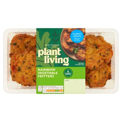 Waitrose PlantLiving Rainbow Vegetable Fritters