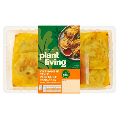 Waitrose PlantLiving Vietnamese Style Vegetable Pancakes with a Lime and Chilli Dip
