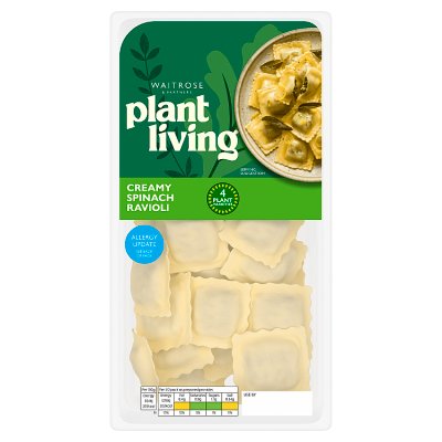 Waitrose PlantLiving Creamy Spinach Ravioli