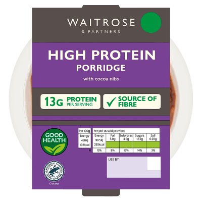 Waitrose High Protein Porridge with Cocoa Nibs