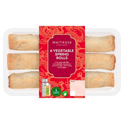 Waitrose 6 Vegetable Spring Rolls
