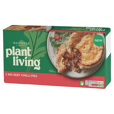 Waitrose PlantLiving 2 No Beef Chilli Pies