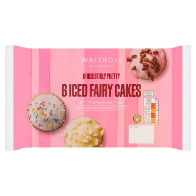 Waitrose 6 Iced Fairy Cakes