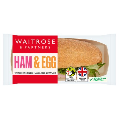 Waitrose Ham & Egg Sub Roll