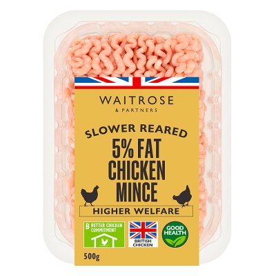 Waitrose Slower Reared Chicken Mince 5% Fat