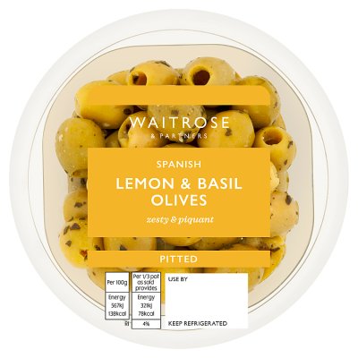 Waitrose Lemon & Basil Olives