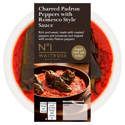 No.1 Charred Padron Peppers & Romesco Style Sauce