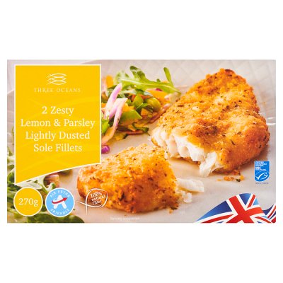 Three Oceans 2 Zesty Lemon & Parsley Dusted Sole Fillets