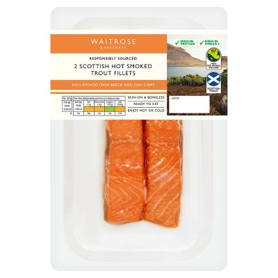 Waitrose 2 Scottish Hot Smoked Trout Fillets