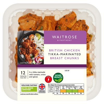 Waitrose Tikka Marinated Chicken Breast Chunks