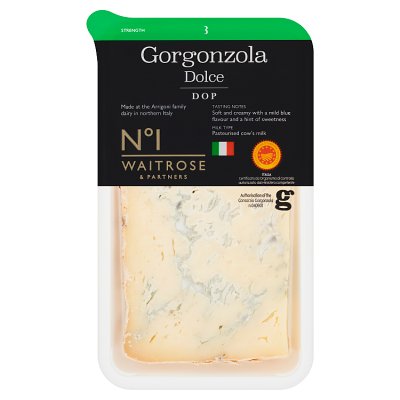 Waitrose Italian Gorgonzola Dolce DOP Blue Cheese Strength 3