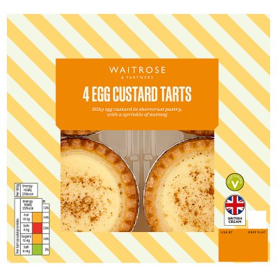 Waitrose 4 Egg Custard Tarts