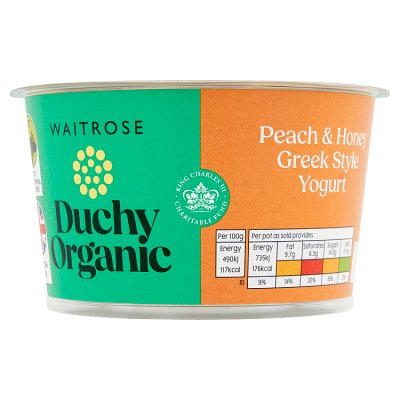 Duchy Organic Peach & Honey Greek Style Yogurt