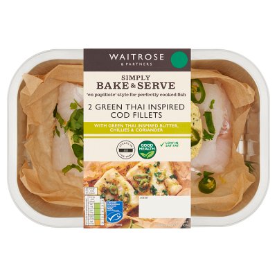 Waitrose 2 Green Thai Inspired Cod Fillets