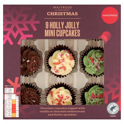 Waitrose Mini Christmas Cupcakes
