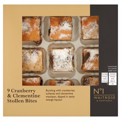 No.1 Cranberry & Clementine Stollen Bites 9s