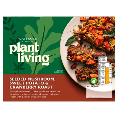Waitrose PlantLiving Seeded Mushroom Sweet Potato Roast