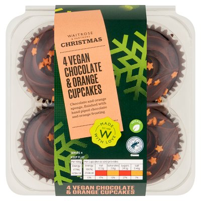 Waitrose Vegan Chocolate & Orange Cupcakes