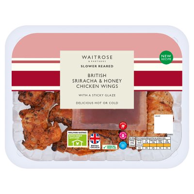 Waitrose Cooked Honey Sriracha Chicken Wings