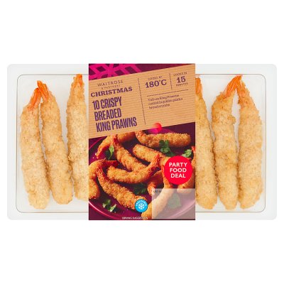 Waitrose 10 Crispy Breaded King Prawns