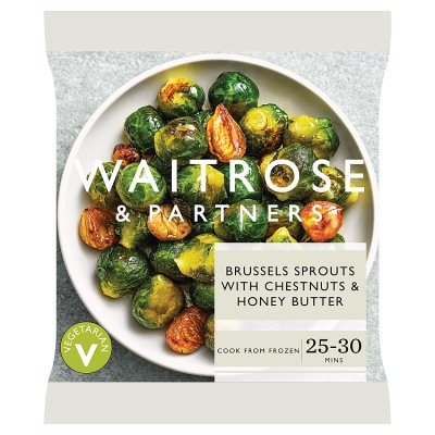 Waitrose Frozen Brussels Sprouts, Chestnuts & Honey Butter