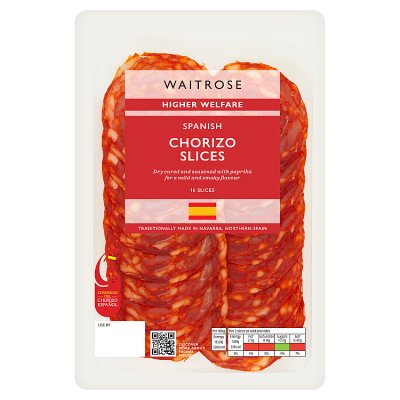 Waitrose Spanish Chorizo Slices
