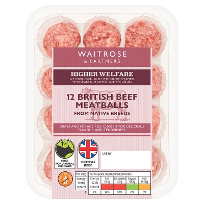 Waitrose 12 British Beef Meatballs