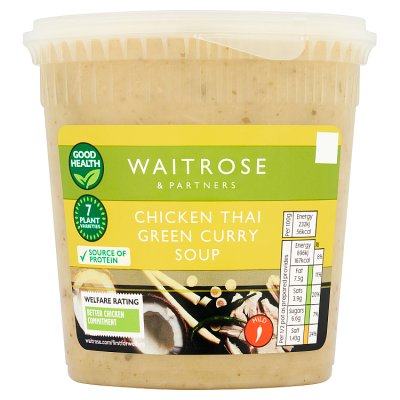 Waitrose Chicken Thai Green Curry Soup