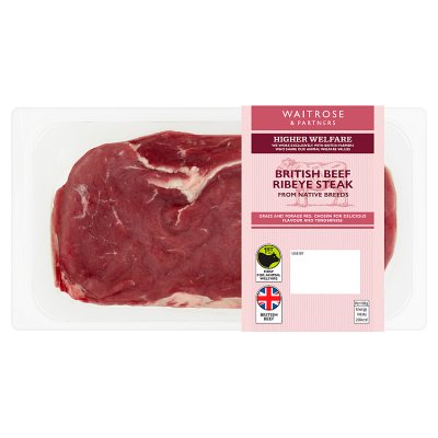 Waitrose British Beef Ribeye Steak