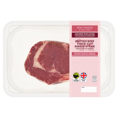 Waitrose British Beef Thick Cut Ribeye Steak