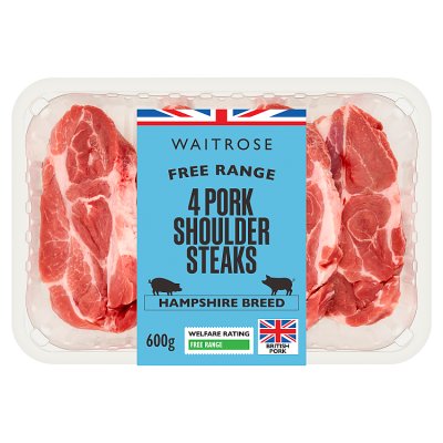 Waitrose Free Range British Pork 4 Shoulder Steaks