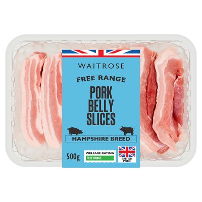Waitrose Free Range Pork Belly Slices